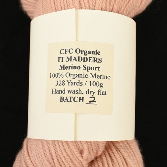 Camellia Fiber Co Sport Yarn CFC Organic Merino 328 Yards Pink - Picture 3 of 3